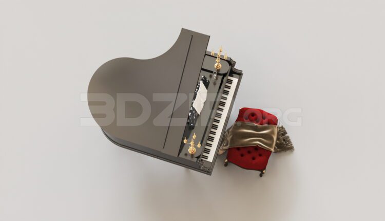 8013. Free 3Ds Max Piano Model Download