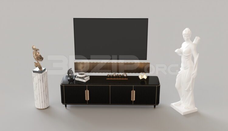 8041. Free 3Ds Max TV Cabinet Model Download
