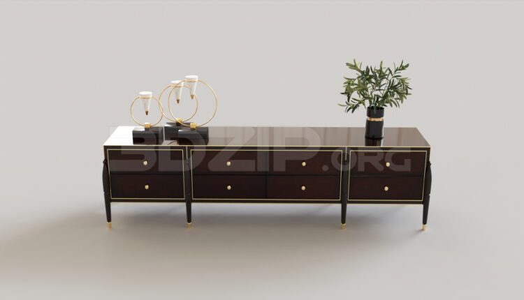 8117. Free 3Ds Max TV Cabinet Model Download