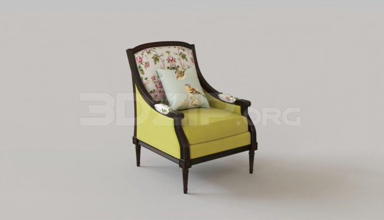 8118. Free 3Ds Max Armchair Model Download