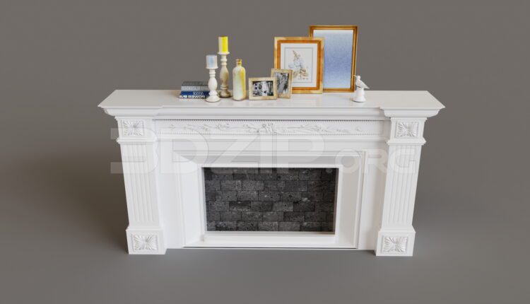 8148. Free 3Ds Max Fireplace Model Download