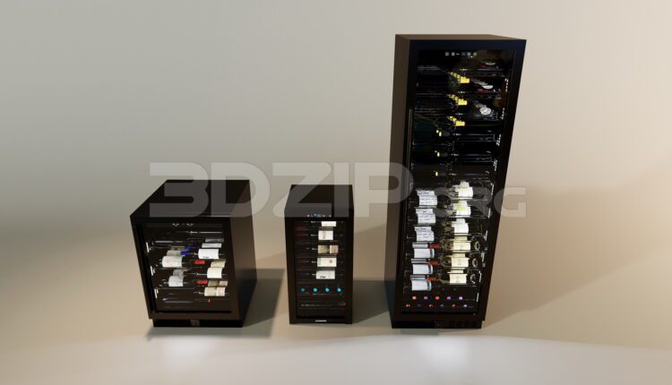 11519. Free 3Ds Max Wine Cabinet Model Download