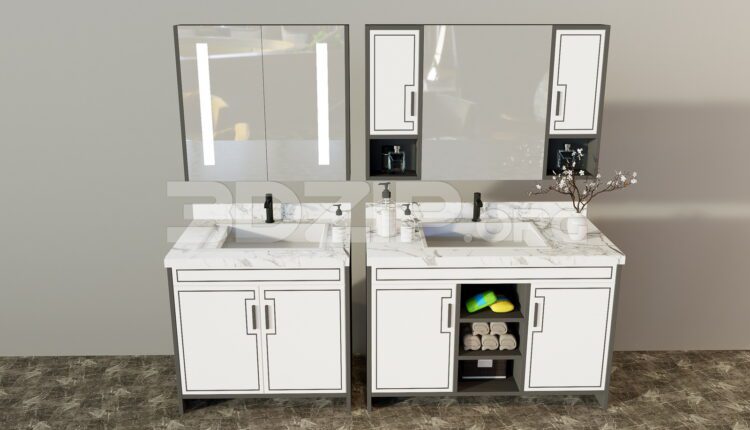 11536. Free 3Ds Max Cabinet With Washbasin Model Download
