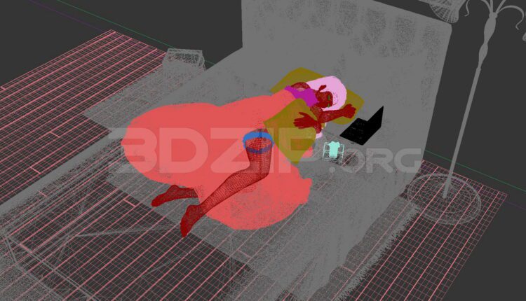 11547. 3Ds Max Bedroom Interior Model Download