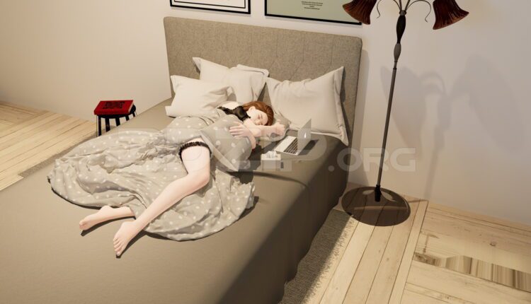 11547. 3Ds Max Bedroom Interior Model Download