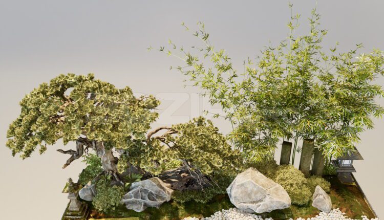 11572. Free download of 3ds Max models for garden landscape scenes