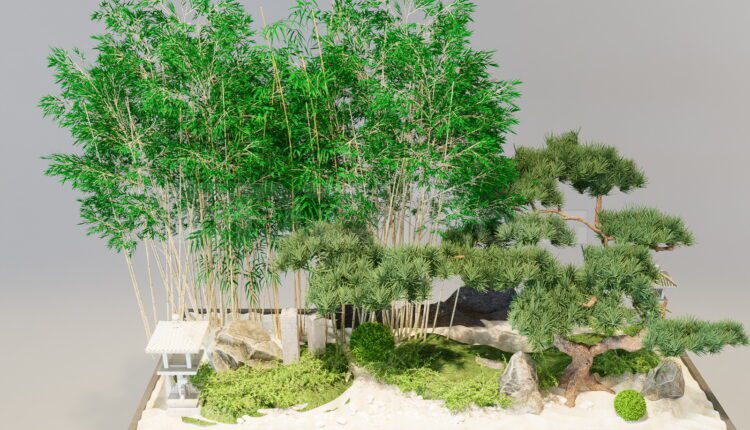 11577. Free download of 3ds Max models for garden landscape scenes