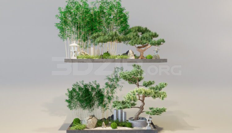 11577. Free download of 3ds Max models for garden landscape scenes