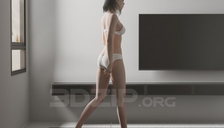 11586. Download 3ds Max model of women exercising in the gym 1