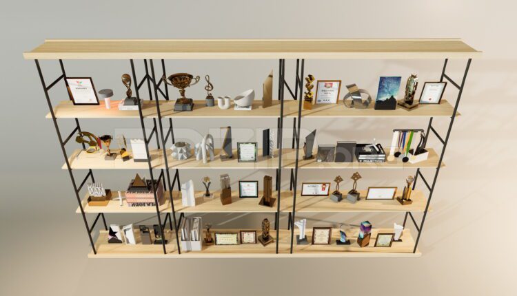 11639. Free download of 3ds Max models of commemorative medals and winning trophies