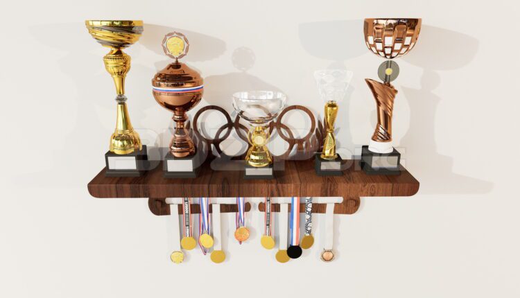 11640. Free download of 3D models of various types of trophies and cups