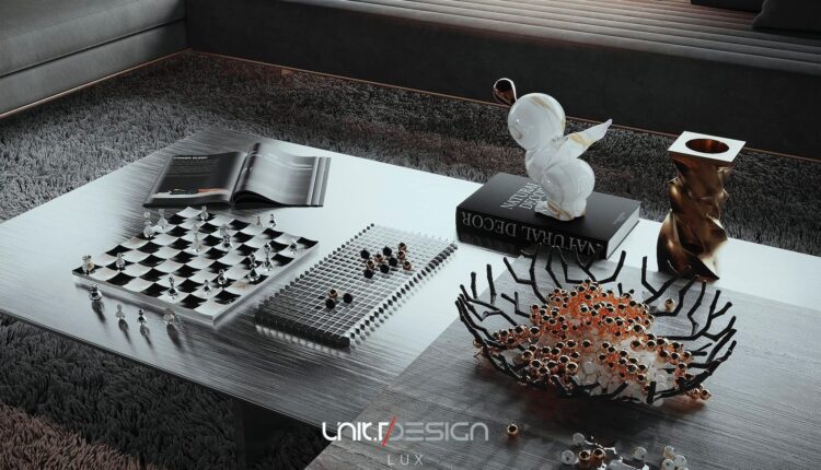 13605. 3Ds Max Living Room – Kitchen Interior Model Download By Dinh Van Nam