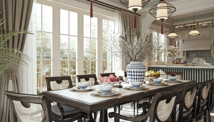 13614. 3Ds Max Indochine Villa Interior Model Download by Nguyen Duc Nam