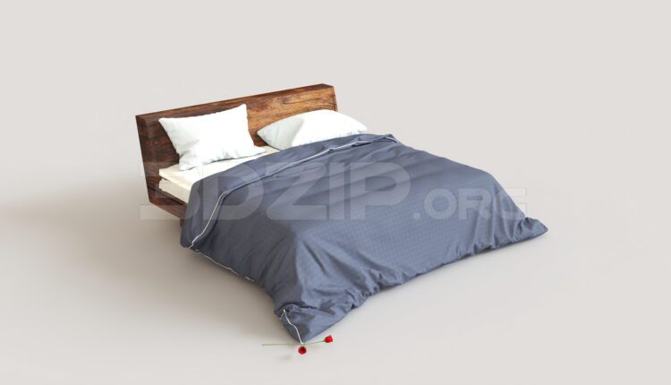 8154. Free 3Ds Max Bed Model Download