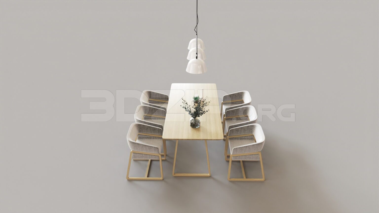 8174. Free 3Ds Max Dining Table And Chair Model Download