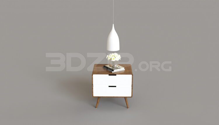 8188. Free 3Ds Max Bedside Table Model Download