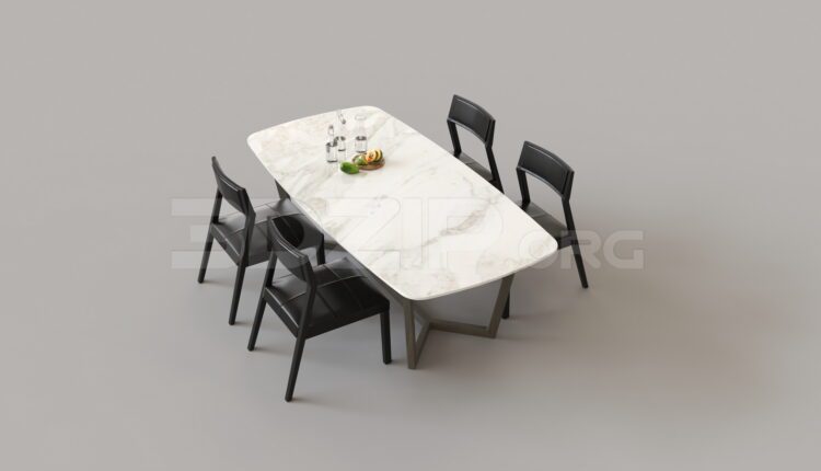 8229. Free 3Ds Max Dining Table And Chair Model Download