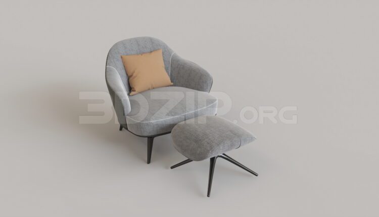 8268. Free 3Ds Max Armchair Model Download