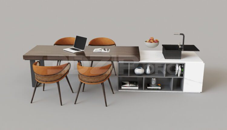8288. Free 3Ds Max Kitchen Island Model Download (2)