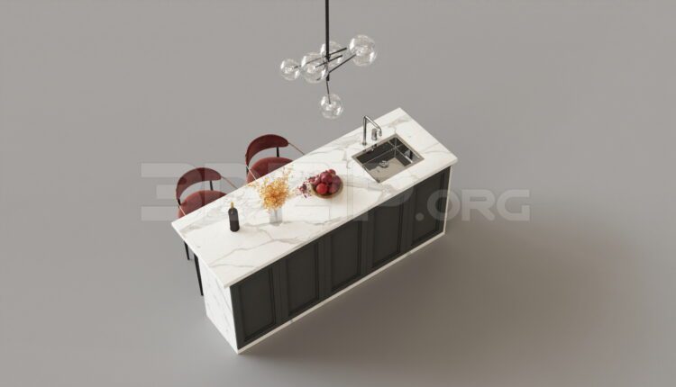 8321. Free 3Ds Max Kitchen Island Model Download