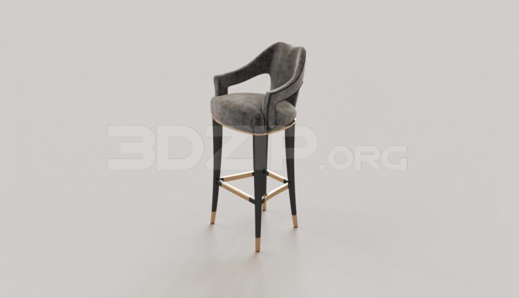 8356. Free 3Ds Max Bar Stool Model Download