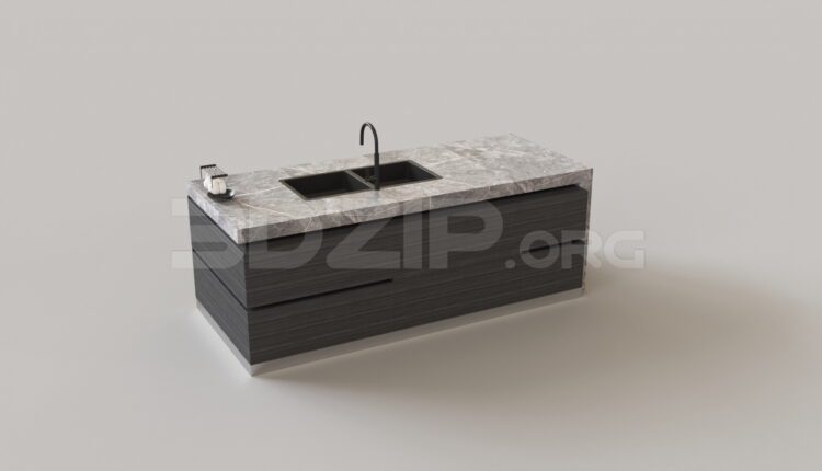8363. Free 3Ds Max Kitchen Island Model Download