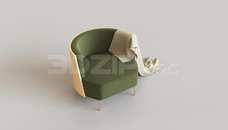 8373. Free 3Ds Max Armchair Model Download
