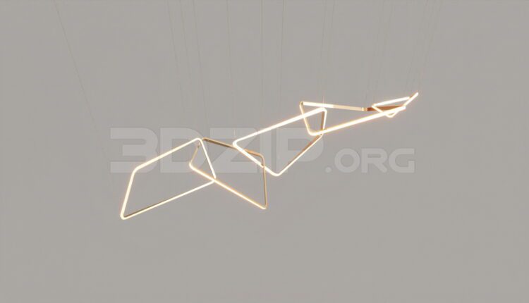 8383. Free 3Ds Max Ceiling Light Model Download
