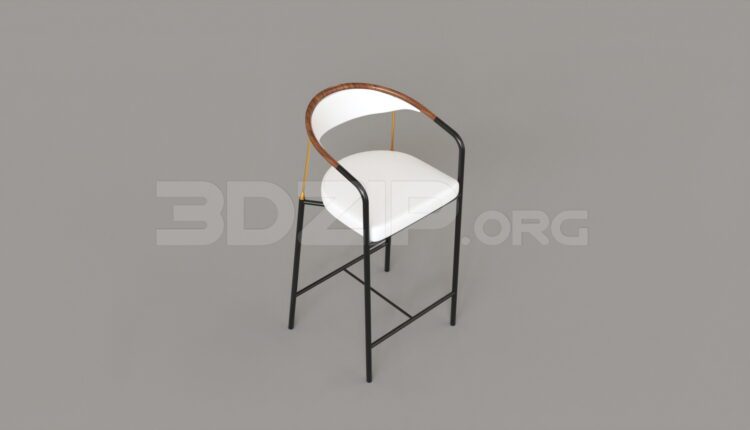 8385. Free 3Ds Max Bar Stool Model Download
