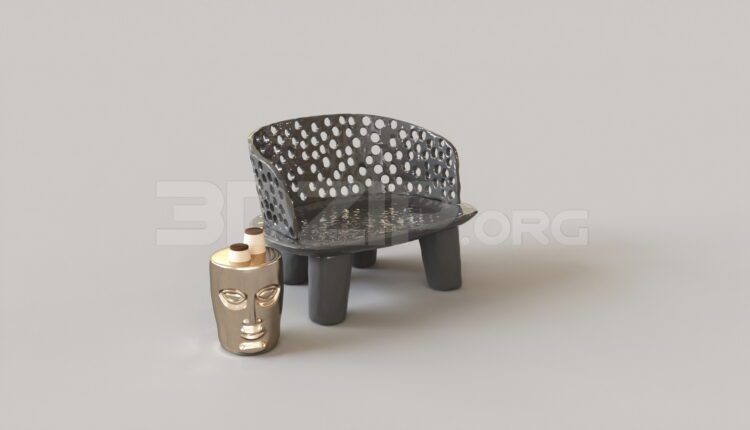 8398. Free 3Ds Max Armchair Model Download
