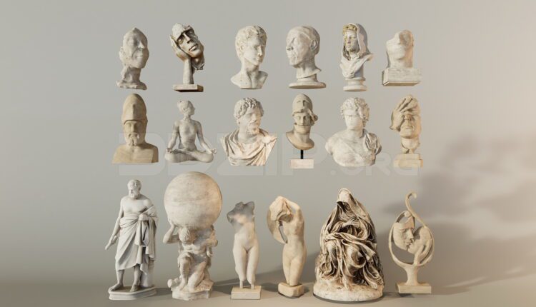 11693. Free 3Ds Max Sculpture Model Download (1)