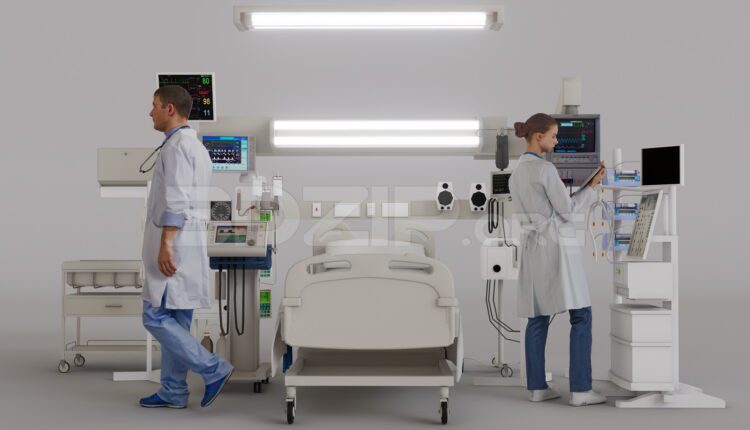 11708. Download 3ds Max models of hospital emergency room equipment