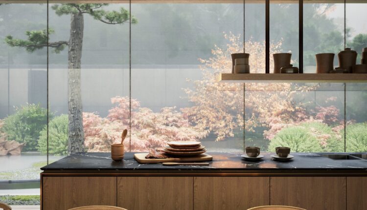 13615. Free 3Ds Max Kitchen – Diningroom Interior Model Download by Sai Nam