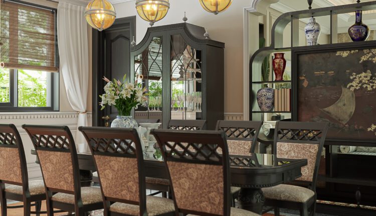 13623. 3Ds Max Indochine Living Room – Kitchen Interior Model Download By Nam Ngoc Dinh