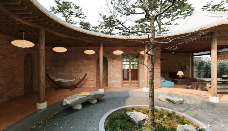 13628. Free 3Ds Max Garden House Exterior Model Download by Kien Nguyen