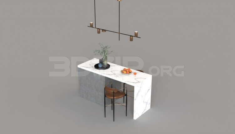 8416. Free 3Ds Max Kitchen Island Model Download