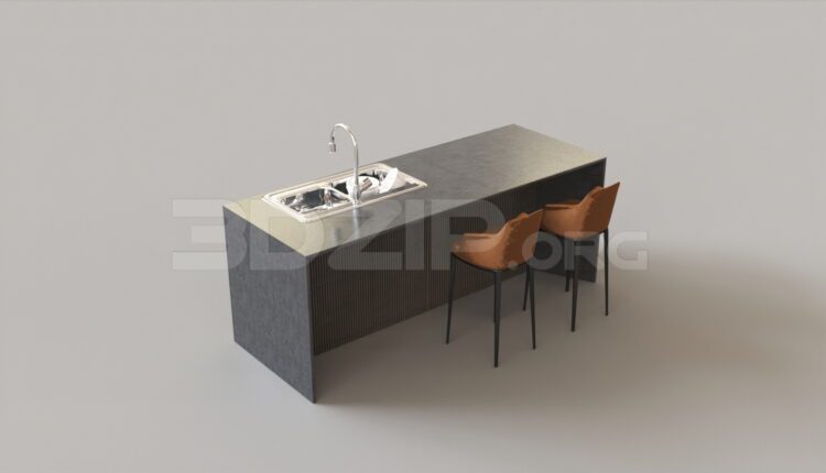 8421. Free 3Ds Max Kitchen Island Model Download