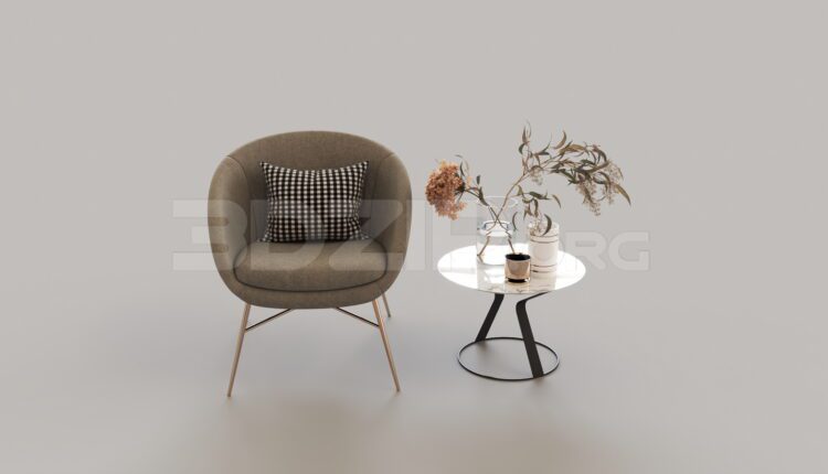 8478. Free 3Ds Max Armchair Model Download