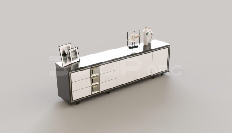 8494. Free 3Ds Max TV Cabinet Model Download