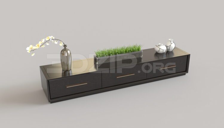 8504. Free 3Ds Max TV Cabinet Model Download