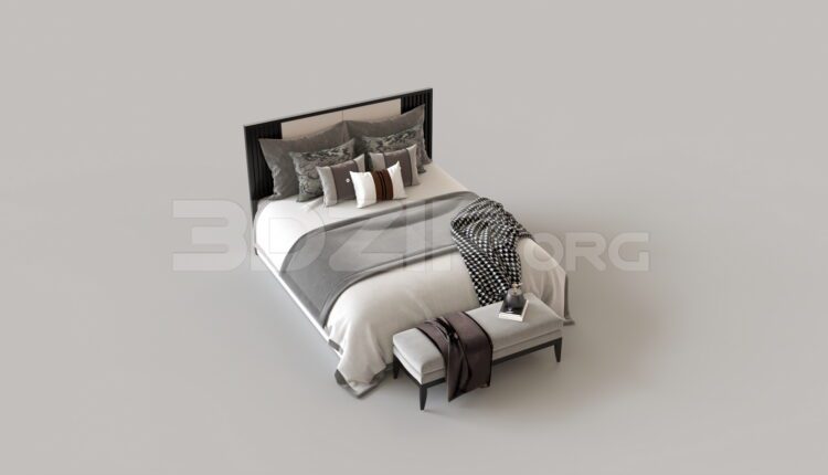 8509. Free 3Ds Max Bed Model Download