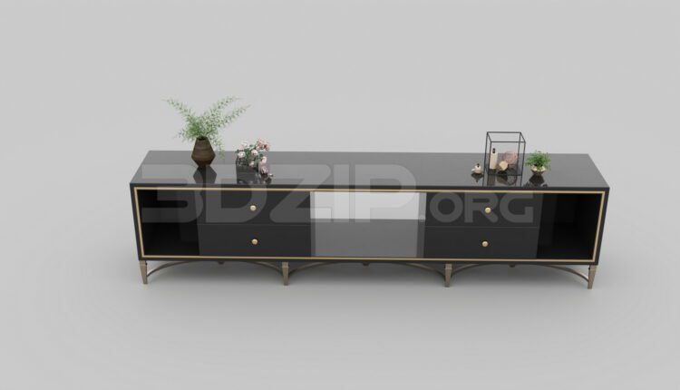 8543. Free 3Ds Max TV Cabinet Model Download