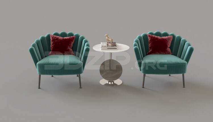 8544. Free 3Ds Max Armchair Model Download