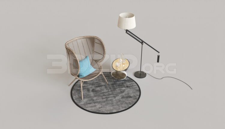 8565. Free 3Ds Max Armchair Model Download