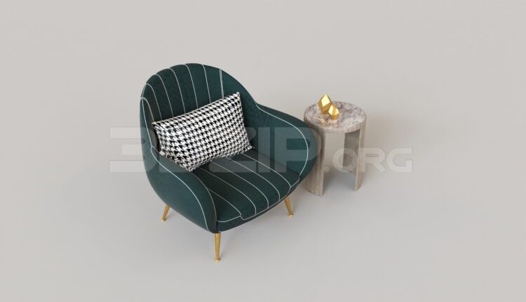 8566. Free 3Ds Max Armchair Model Download