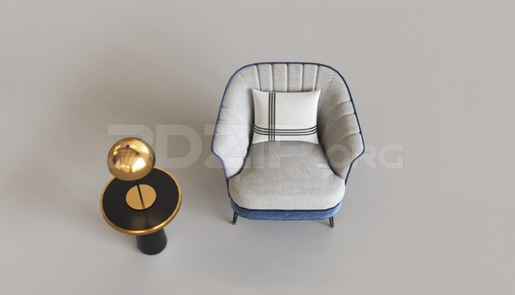 8571. Free 3Ds Max Armchair Model Download