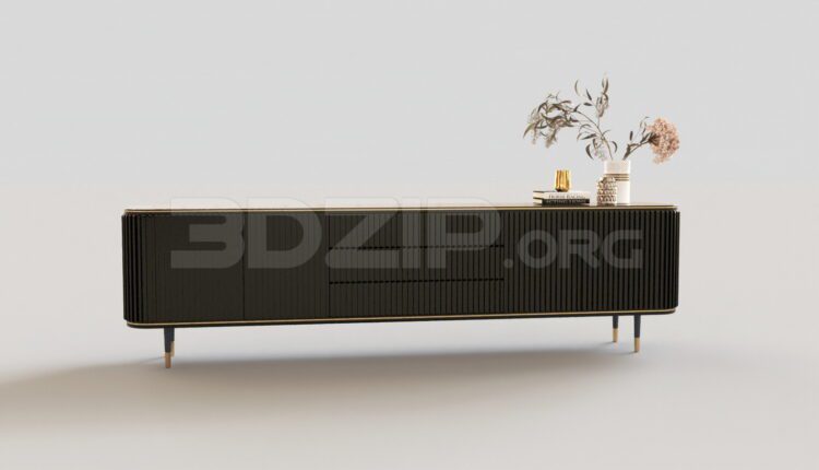 8574. Free 3Ds Max TV Cabinet Model Download
