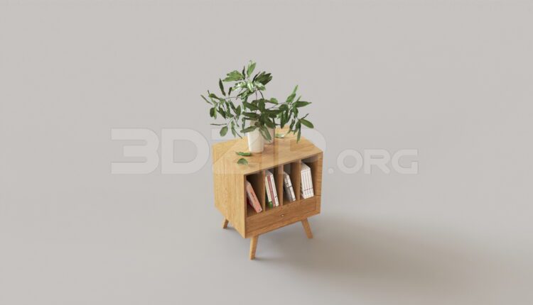 8593. Free 3Ds Max Bedside Table Model Download