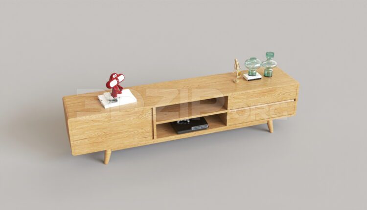 8594. Free 3Ds Max TV Cabinet Model Download