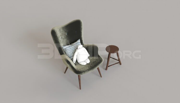 8603. Free 3Ds Max Armchair Model Download